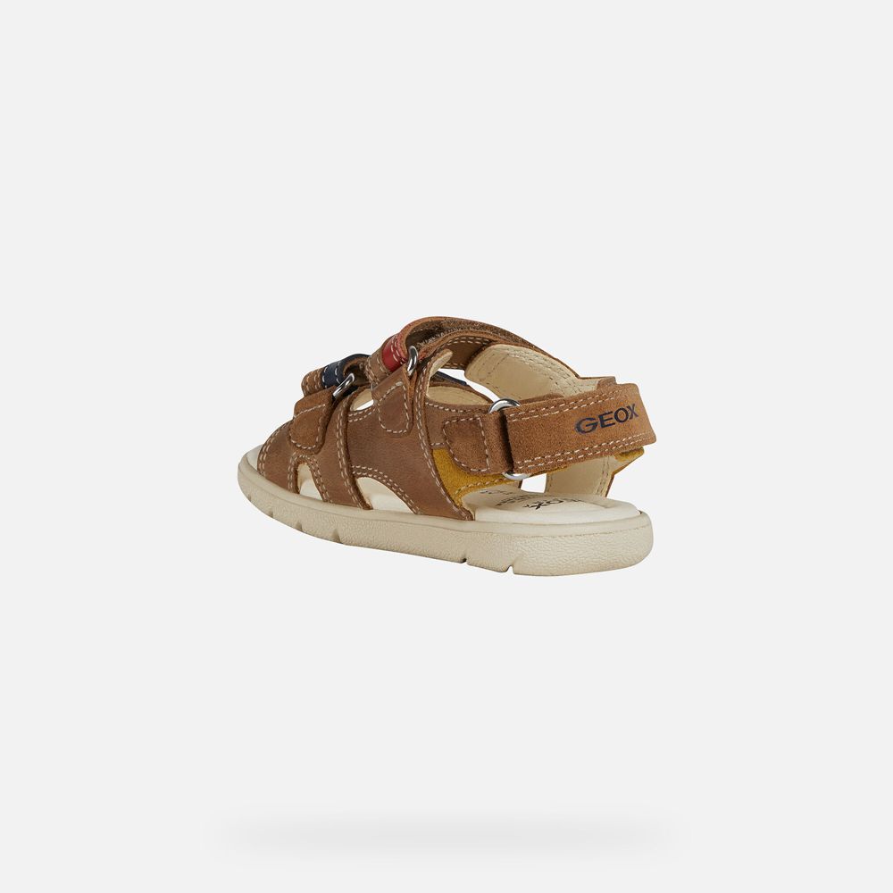 Sandalias Geox Bebe Marrom - Alul Boy - BNYXK8210